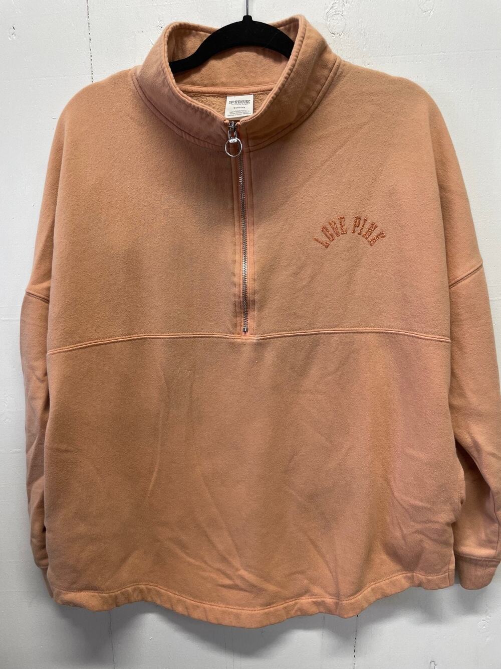 PINK Victoria's Secret Women's Pullover Sweatshirt Size Medium Peach Color Y2K
